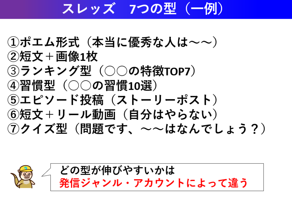スレッズ(Threads)の伸びる投稿の型7選