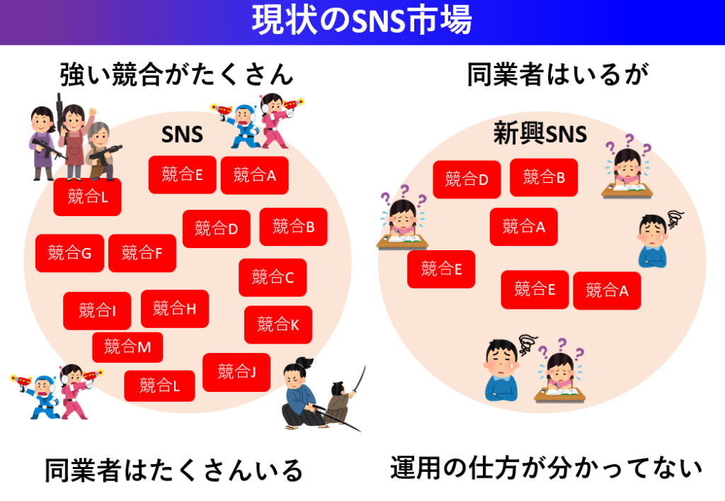 SNS市場が激化